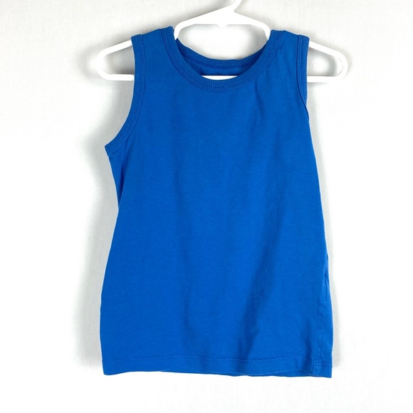 H&M Basic Organic Cotton Little Kid's Blue Tank Top - 2-4 Years - Picture 1 of 8